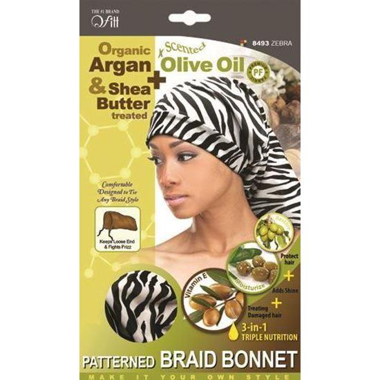 Qfitt 4 In 1 Oil Infused Pattern Braid Bonnet #8493
