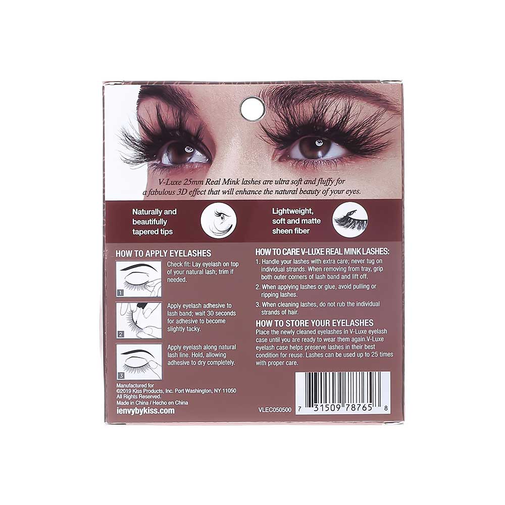 KISS V Luxe Real Mink Lashes "Peach Echo" #VLEC05