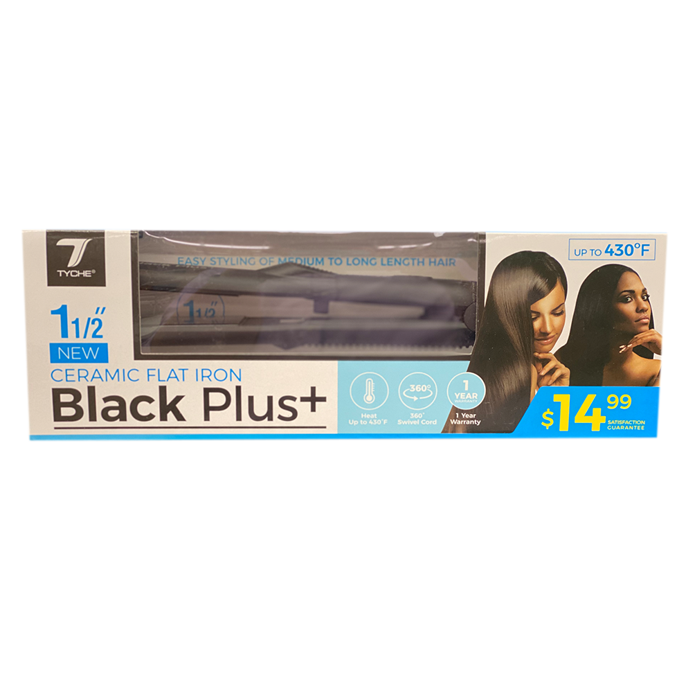 Tyche Black Plus 1.5" Ceramic Flat Iron