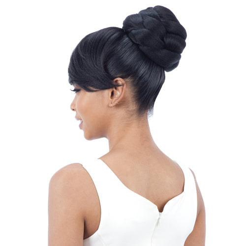 ModelModel Synthetic Hair Bun And Bang Sleek Bun Bang 2Pcs (Swoop Side Bang)