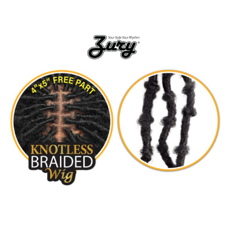 Zury Sis Synthetic Knotless Braided Lace Front Wig Diva Lace Butterfly Loc Short