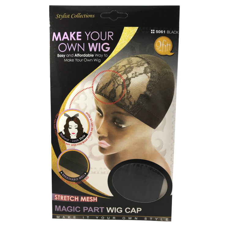 Qfitt Stretch Mesh Magic Part Wig Cap 5061 Black