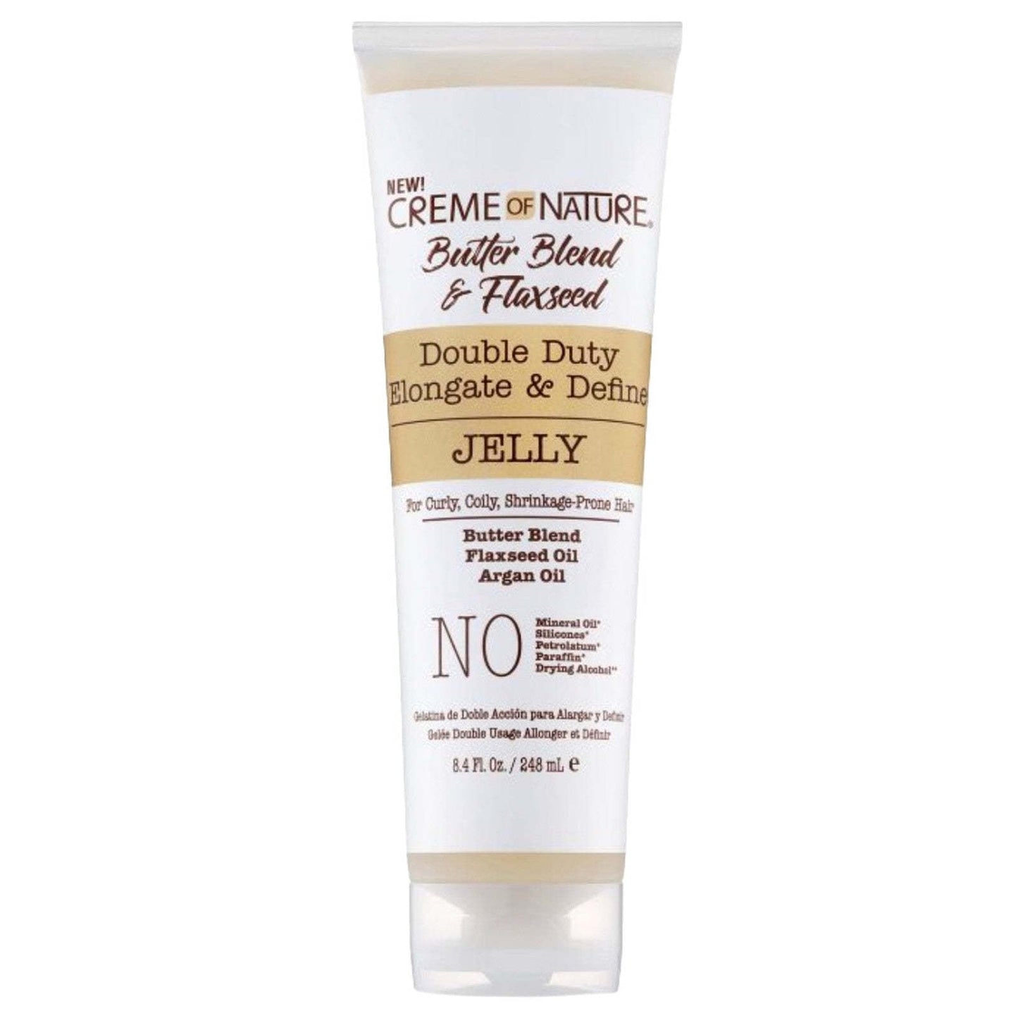 Creme Of Nature Butter Blend & Flaxseed Elongate & Define Jelly Hair Gel 8.4oz