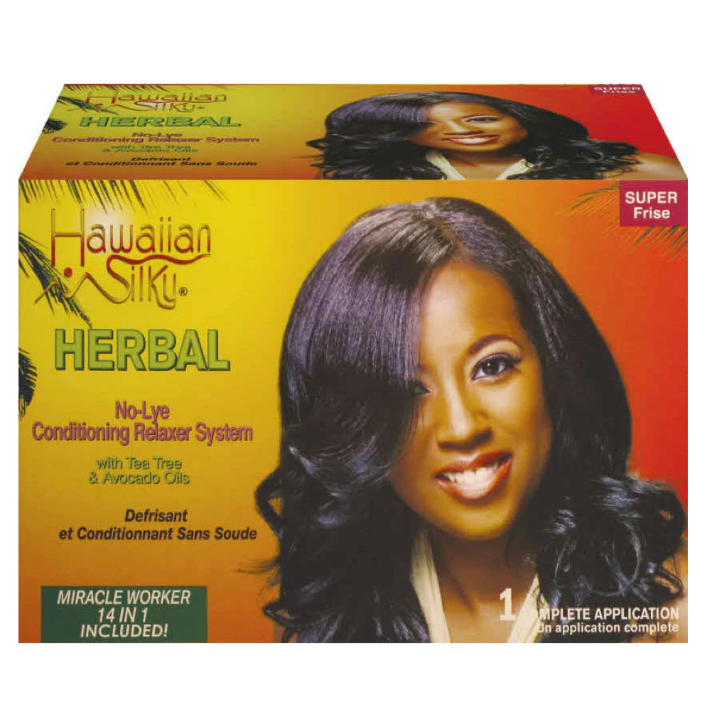 Hawaiian Silky Herbal Sensitive No Lye Relaxer System, 1 Application - Regular Or Super