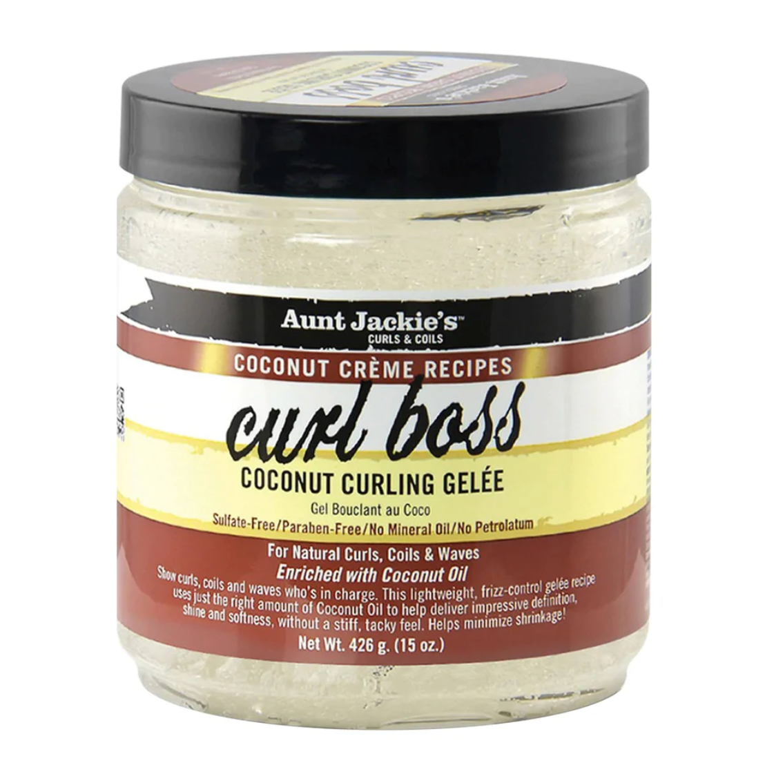 Aunt Jackies Coconut Creme Curl Boss Curling Gelee, 15 Oz.