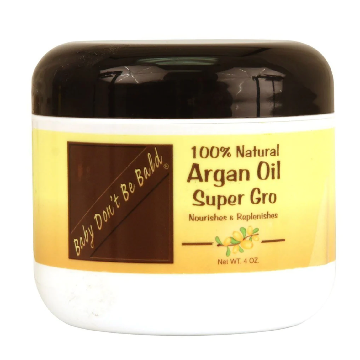 Sunflower Baby Don't Be Bald 100% Natural Argan Oil Super Gro, 4 Oz.