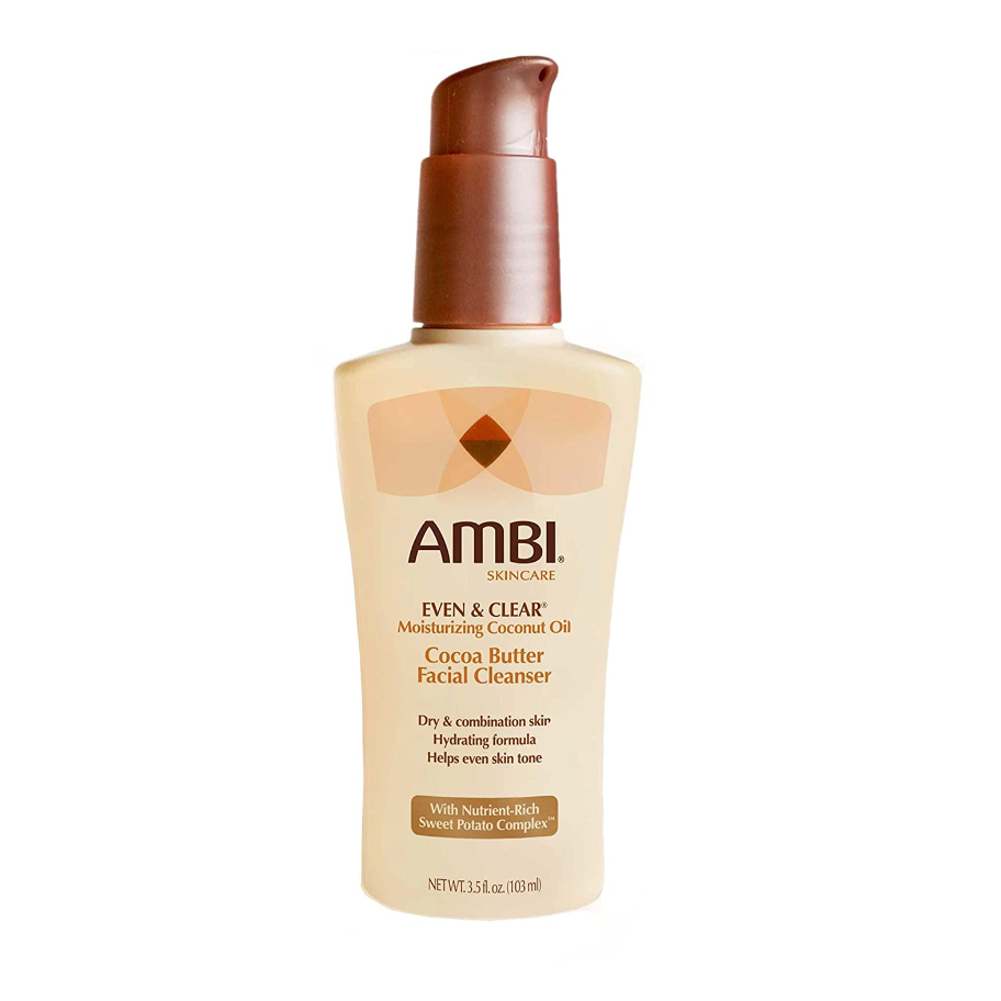 AMBI Even & Clear Moisturizing Coconut Oil Cocoa Butter Facial Cleanser - 3.5 Fl Oz
