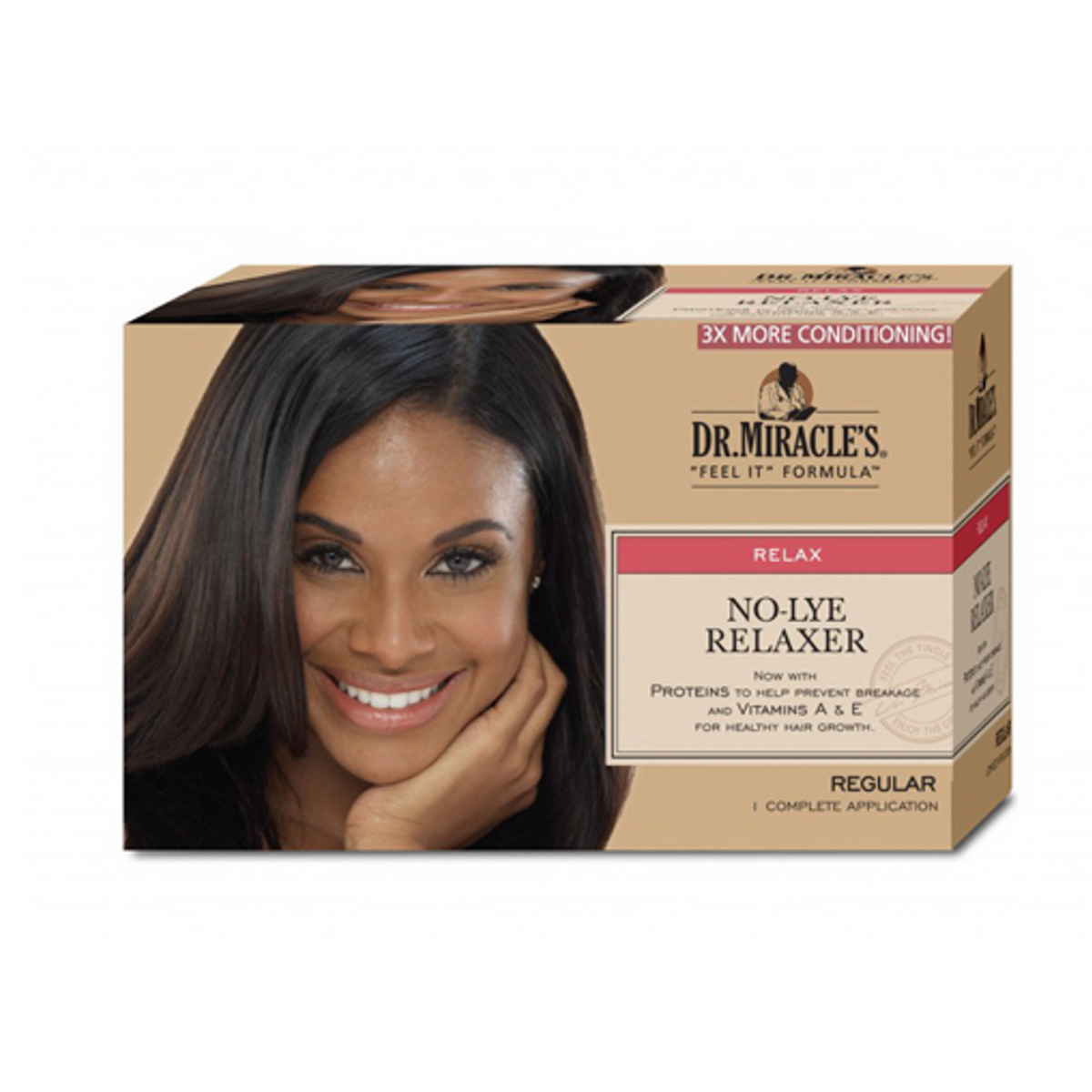 Dr. Miracles No Lye Relaxer, Regular - 1 Kit