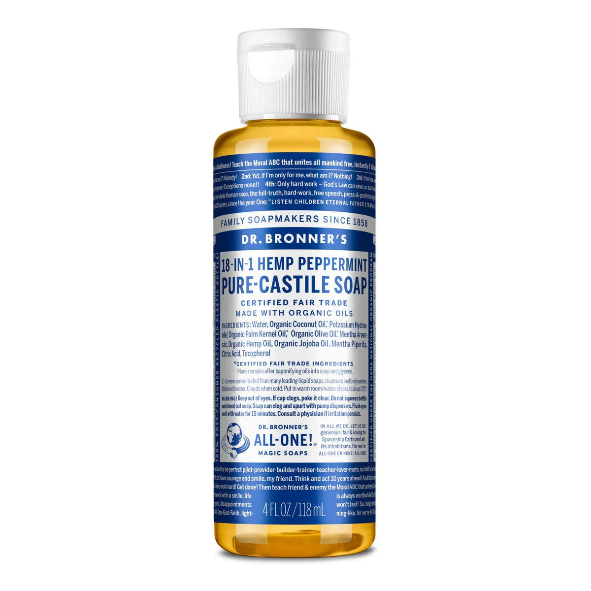 Dr. Bronner's Pure-Castile Liquid Soap - Peppermint