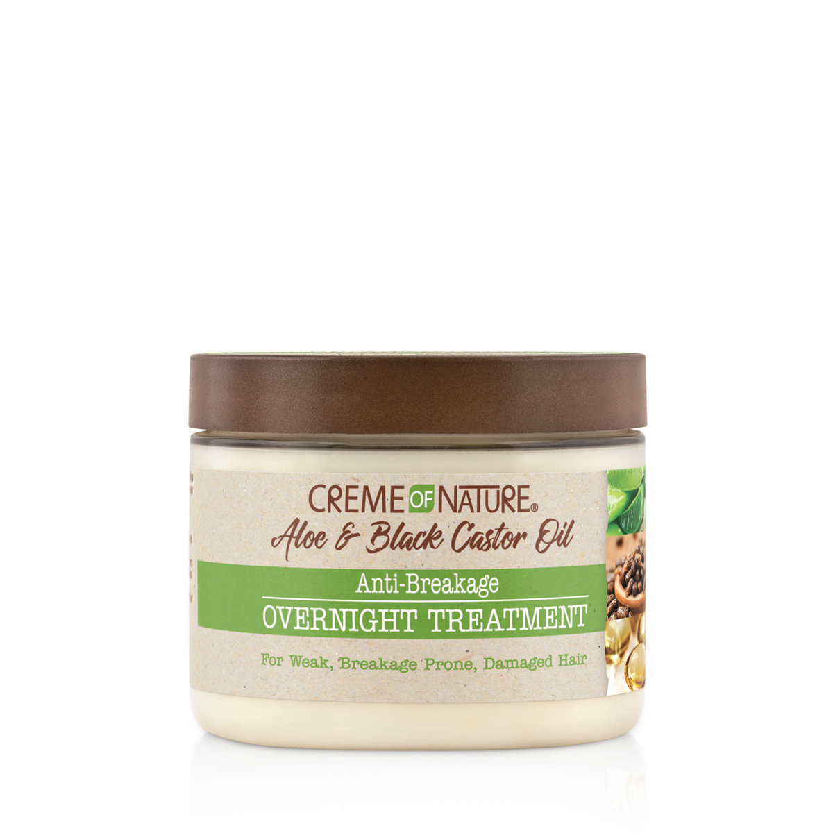 Creme Of Nature Aloe & Black Castor Oil Anti-Breakage Overnight Treatment 4.76oz