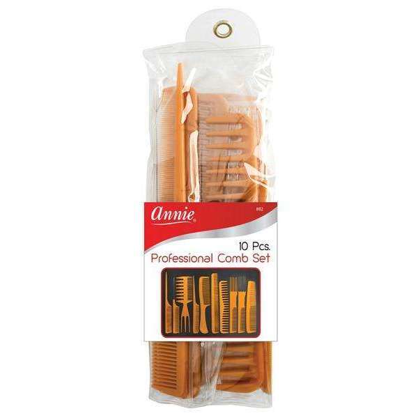 Annie Professional Comb Set 10Ct Bone #82