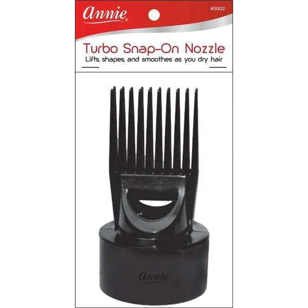 Annie Turbo Snap-On Hair Dryer Pik Black #3002