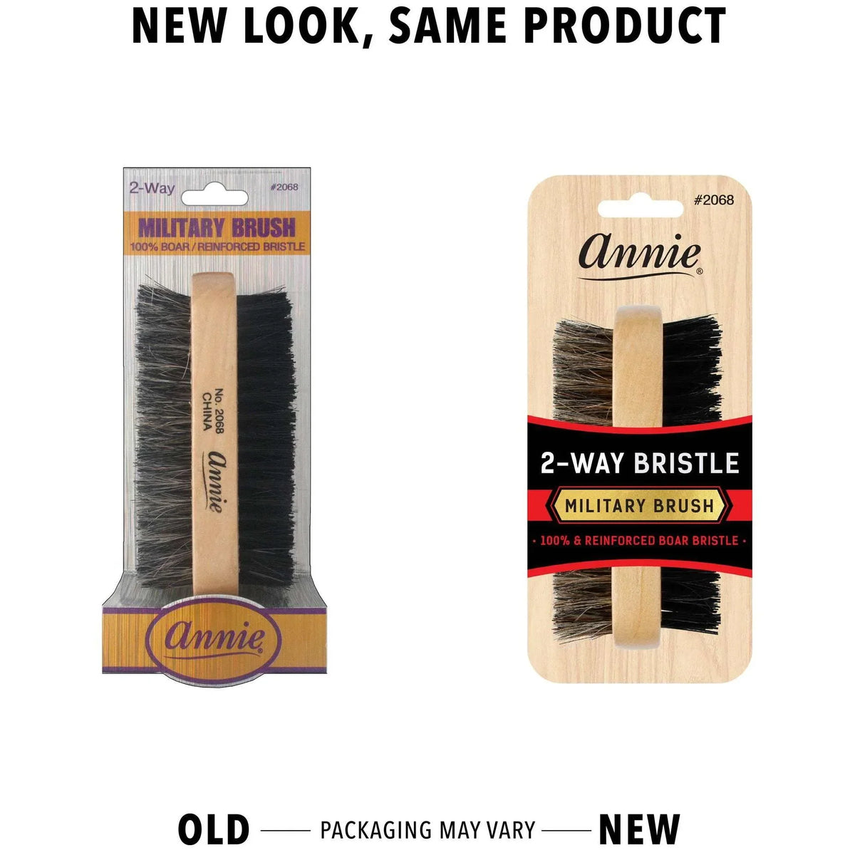 Annie Two Way Military Boar Bristle Brush Soft And Hard #2068