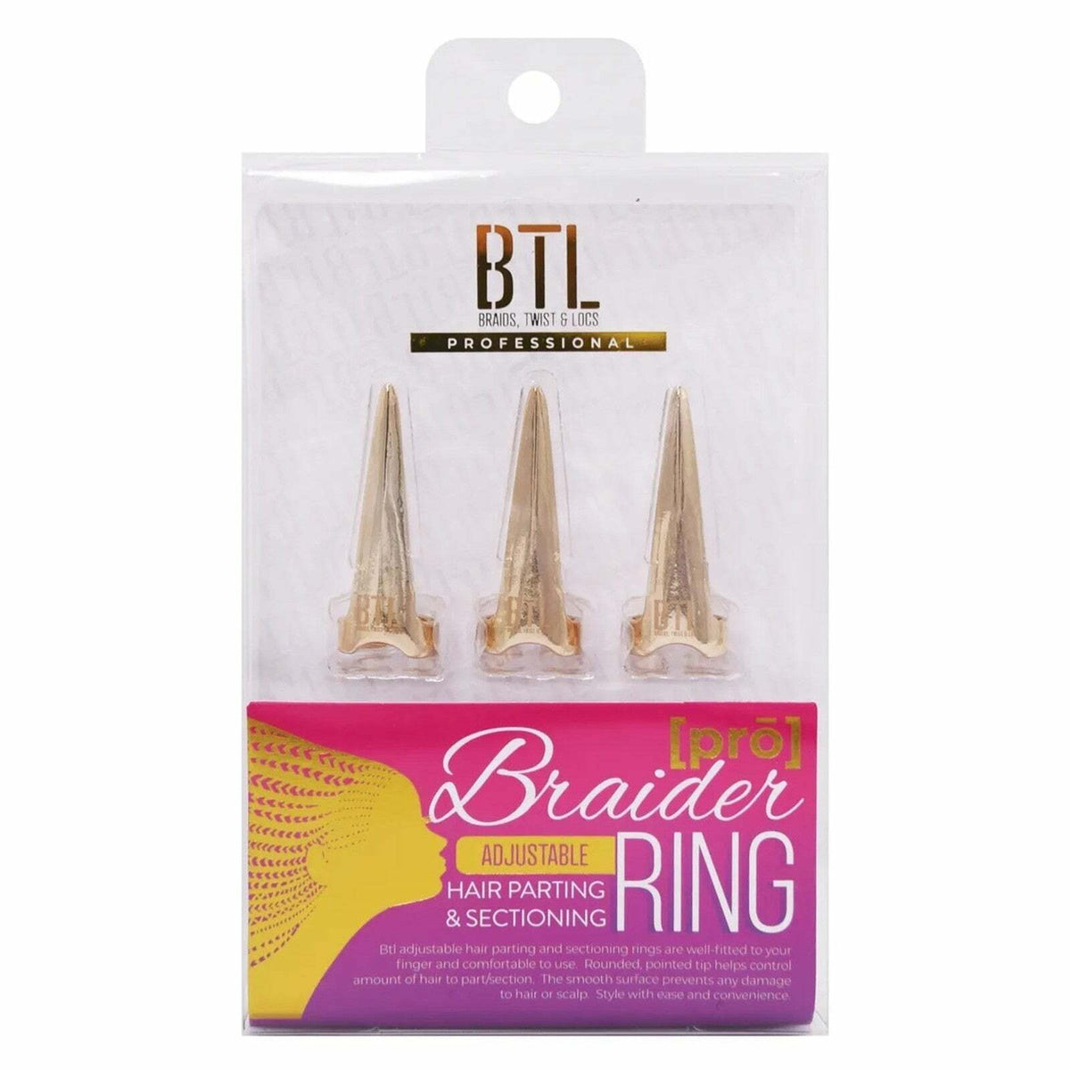 BTL Professional Adjustable Braider Hair Parting & Sectioning Ring