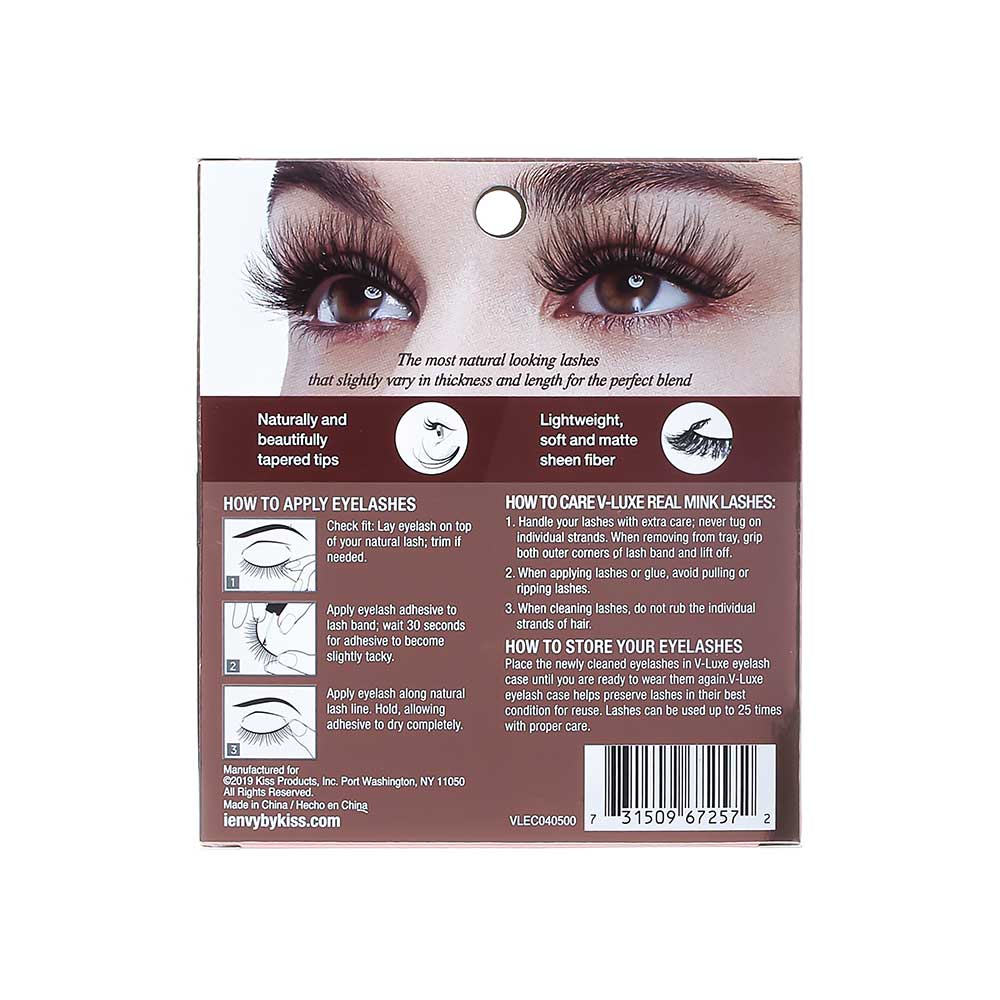 KISS V Luxe Real Mink Lashes "Millennial Pink" #VLEC04