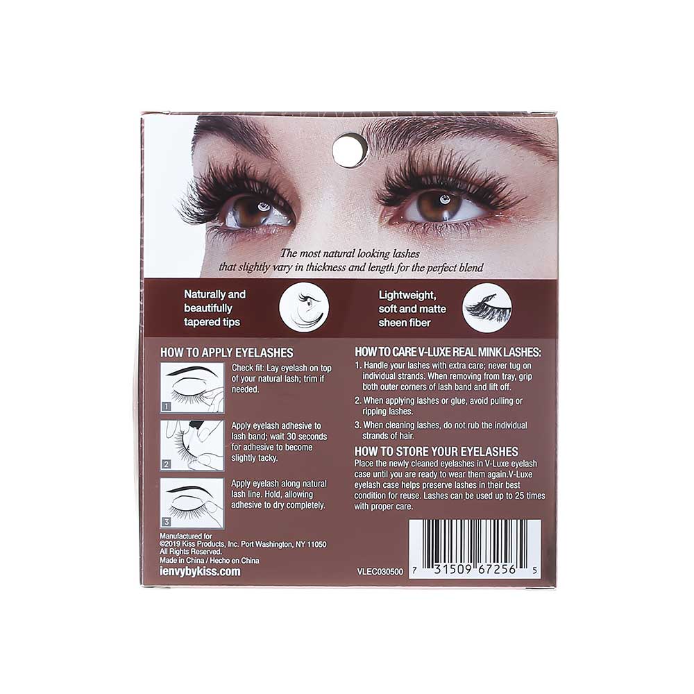 KISS V Luxe Real Mink Lashes "Velvet Rose" #VLEC03