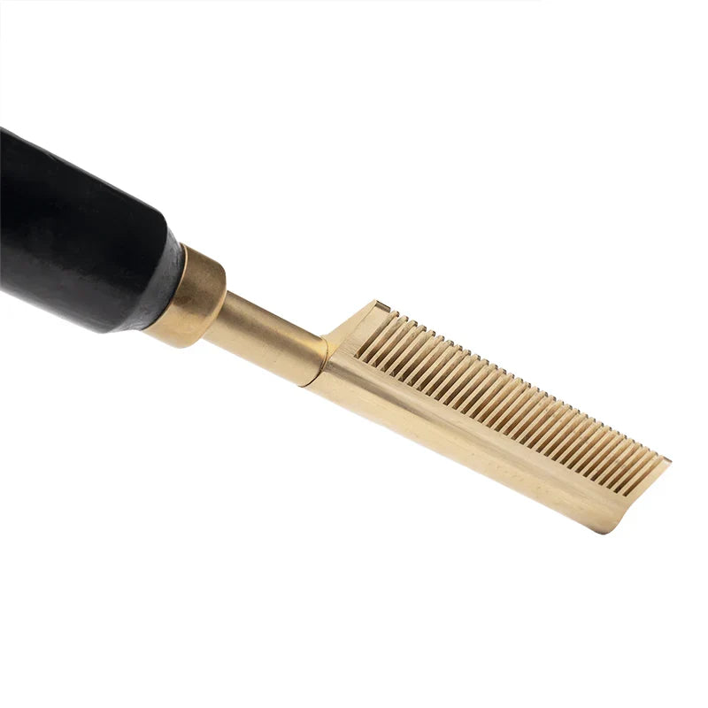 Hot & Hotter Electrical Straightening Comb Medium Teeth Small Temple Head #5533