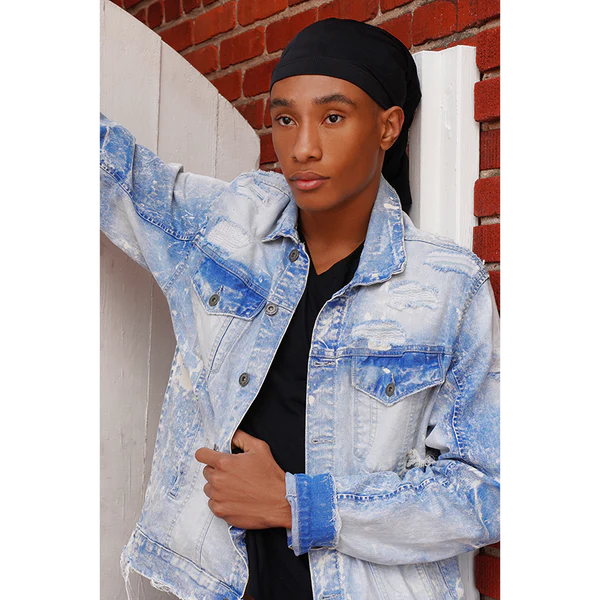 Mr. Durag Dreadlocks Tube With Strapback Black #3630