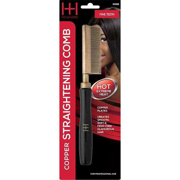 Hot & Hotter Thermal Straighten Comb Fine Teeth Copper Plate #5506
