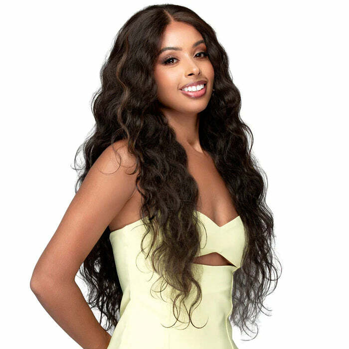 Bobbi Boss Miss Origin 100% Human Hair Blend Full Hand-Tied Lace Wig - FLB001 RAVEN