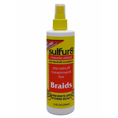 Sulfur 8 Braid Spray Medicated Anti-Dandruff Treatment 12 Oz