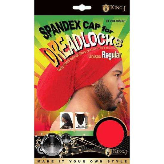  Qfitt Spandex Cap For DreadLocks Regular - #704 Black