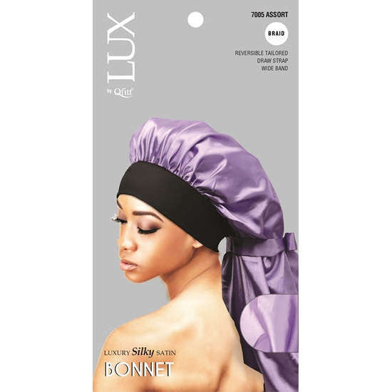  Lux By Qfitt Luxury Silky Satin Bonnet - Braid #7005 Assort