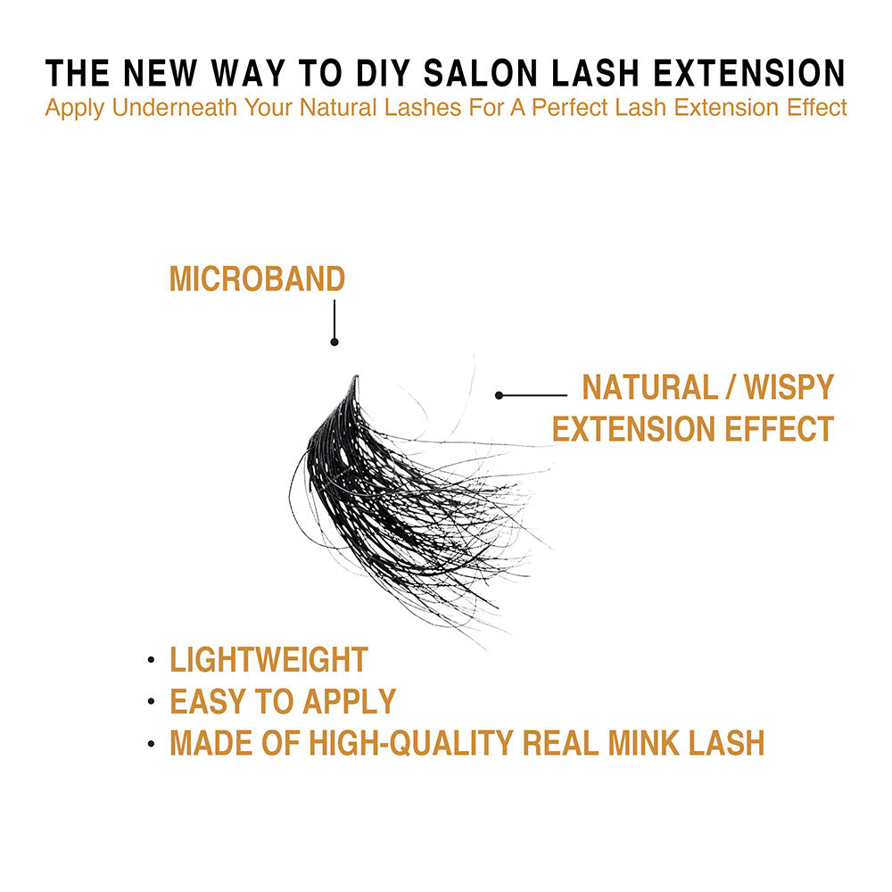 KISS V Luxe Extended Real Mink Cluster Lashes #VEM06