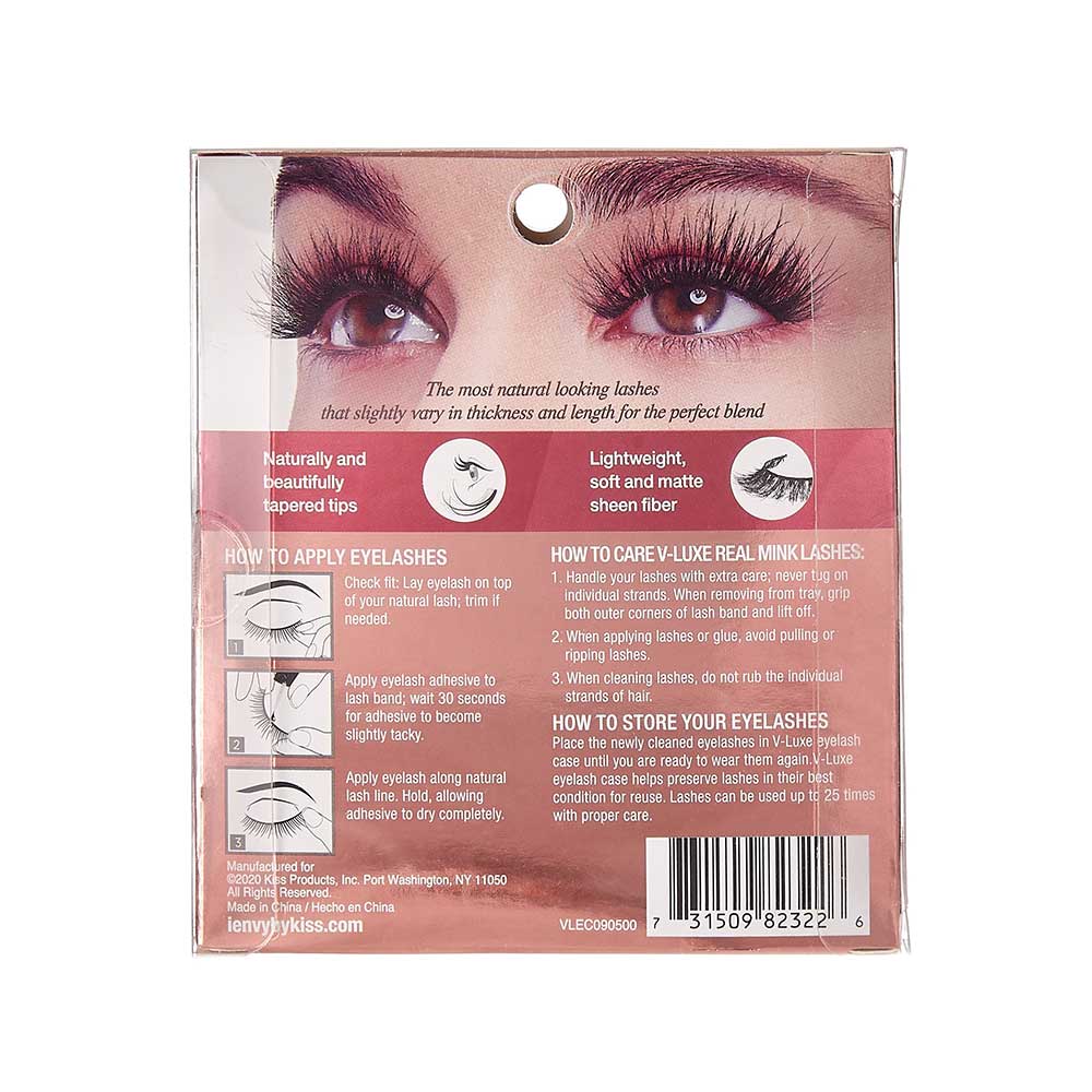 KISS V Luxe Real Mink Lashes "Misty Rose" #VLEC09
