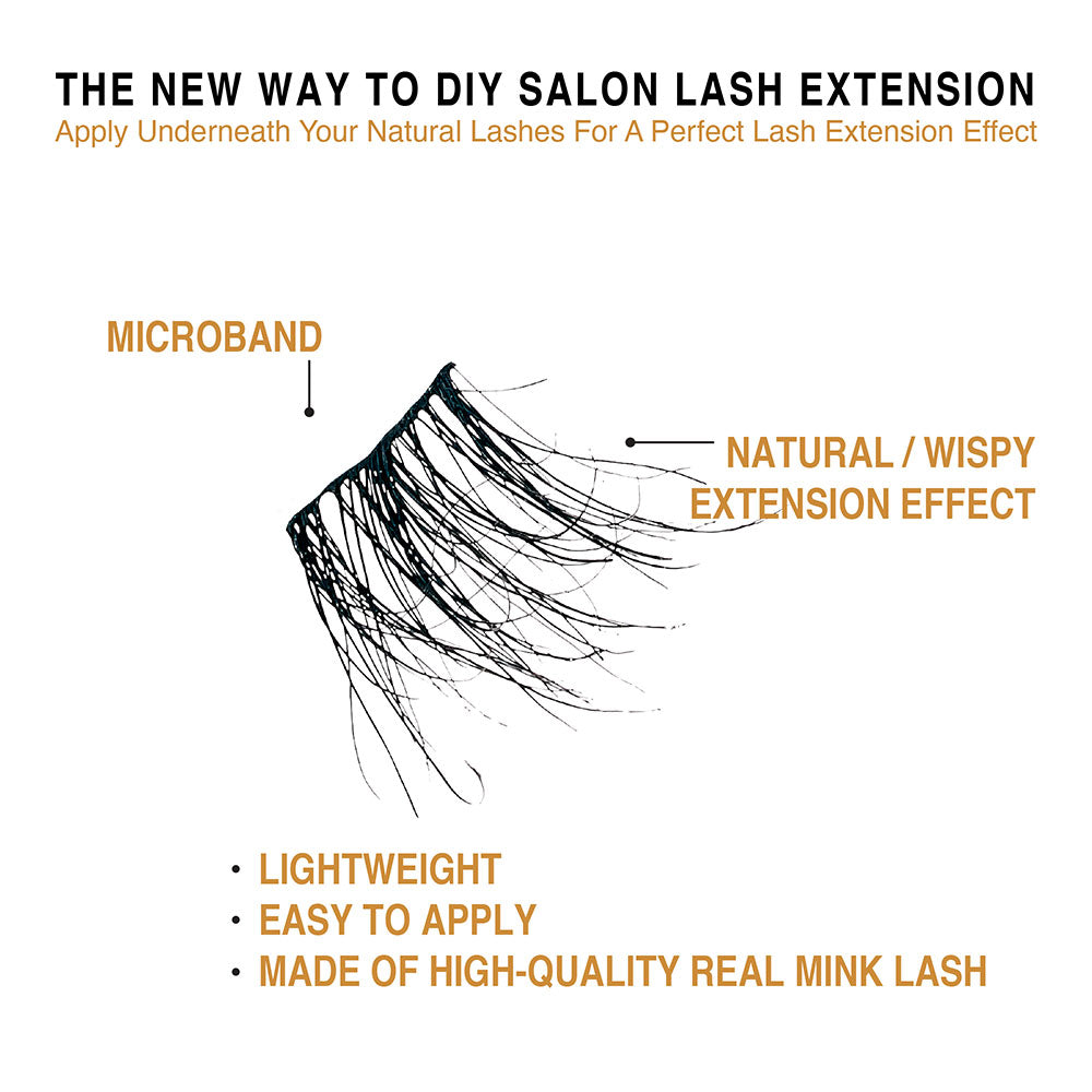 KISS V Luxe Extended Real Mink Cluster Lashes #VEM01