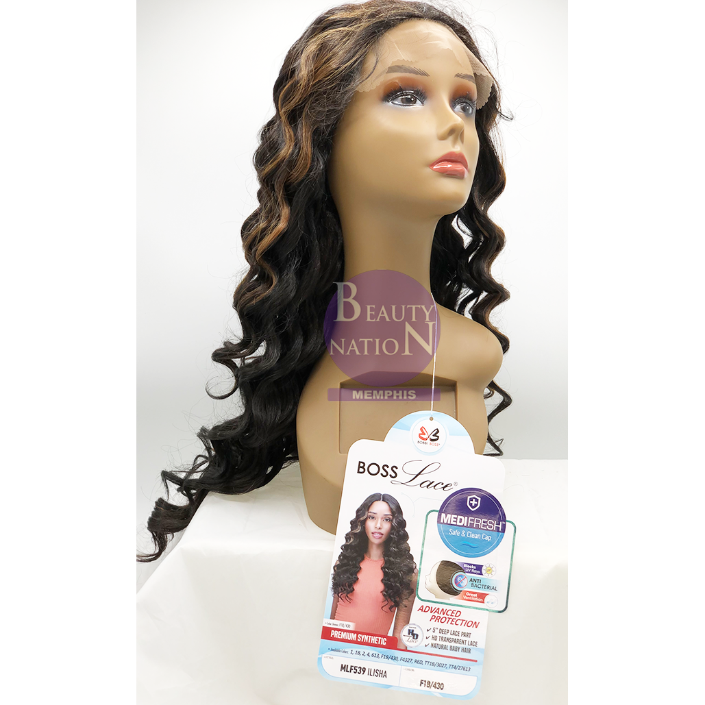  Bobbi Boss Lace Series With Premium Fiber 5" Deep Part Wig- Mlf539 Ilisha