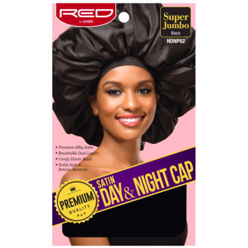  Red By Kiss Super Jumbo Satin Day&Night Cap #HDNP02 Black