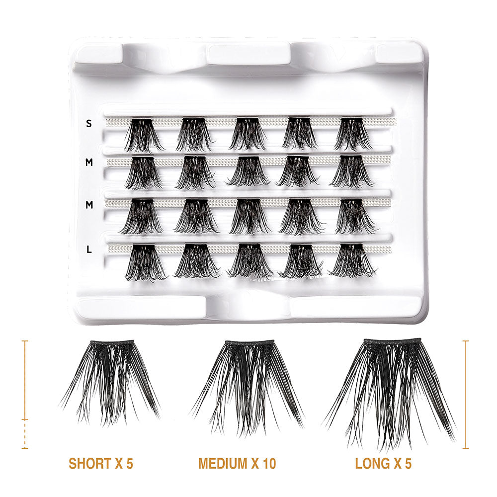 KISS V Luxe Extended Faux Mink Cluster Lashes #VE06