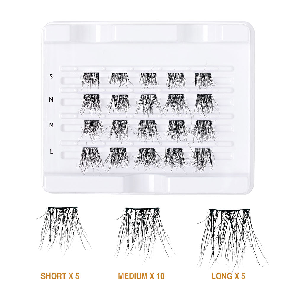 KISS V Luxe Extended Real Mink Cluster Lashes #VEM01