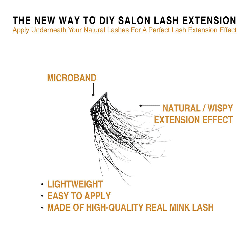 KISS V Luxe Extended Real Mink Cluster Lashes #VEM04