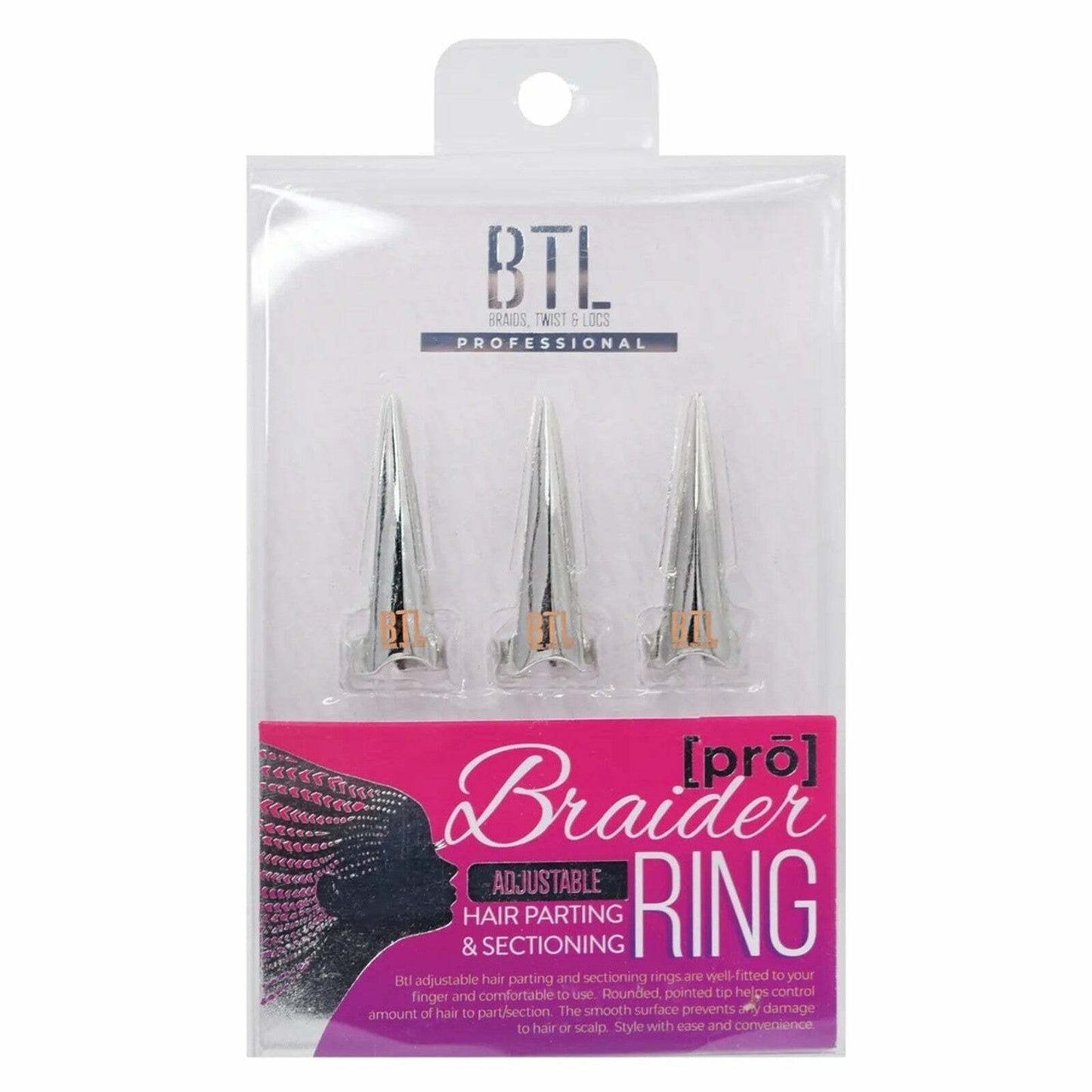  BTL Professional Adjustable Braider Hair Parting & Sectioning Ring