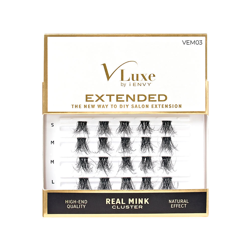 KISS V Luxe Extended Real Mink Cluster Lashes #VEM03