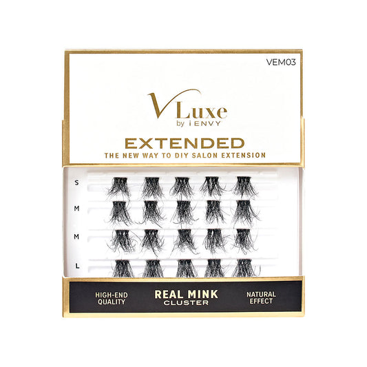 KISS V Luxe Extended Real Mink Cluster Lashes #VEM03