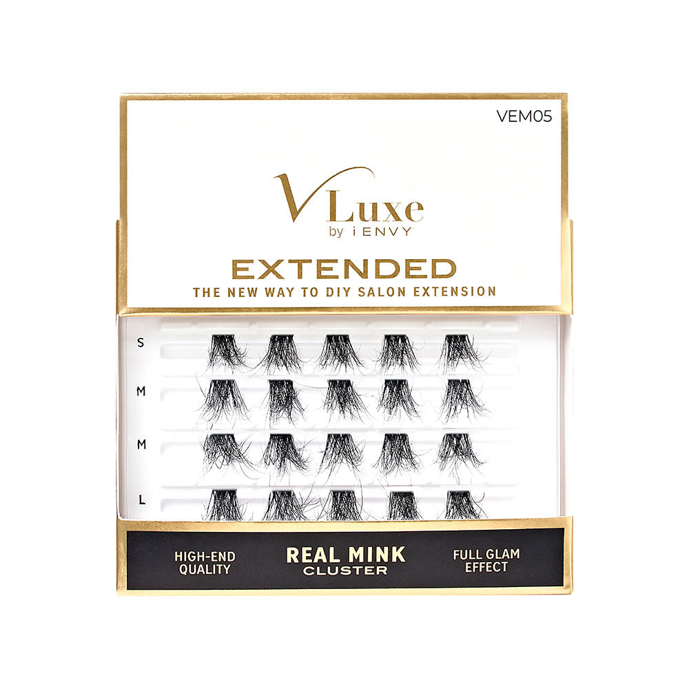 KISS V Luxe Extended Real Mink Cluster Lashes #VEM05