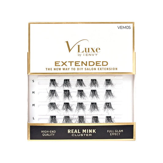 KISS V Luxe Extended Real Mink Cluster Lashes #VEM05