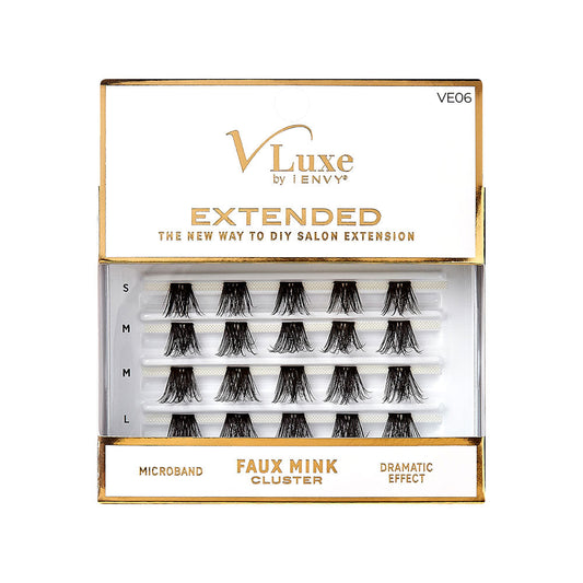 KISS V Luxe Extended Faux Mink Cluster Lashes #VE06