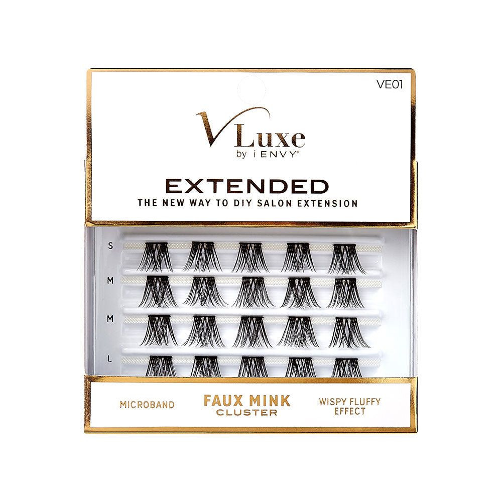 KISS V Luxe Extended Faux Mink Cluster Lashes #VE01