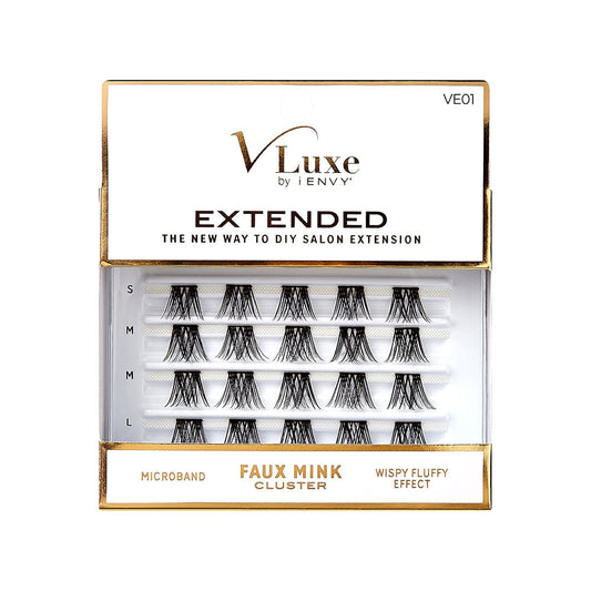 KISS V Luxe Extended Faux Mink Cluster Lashes #VE01