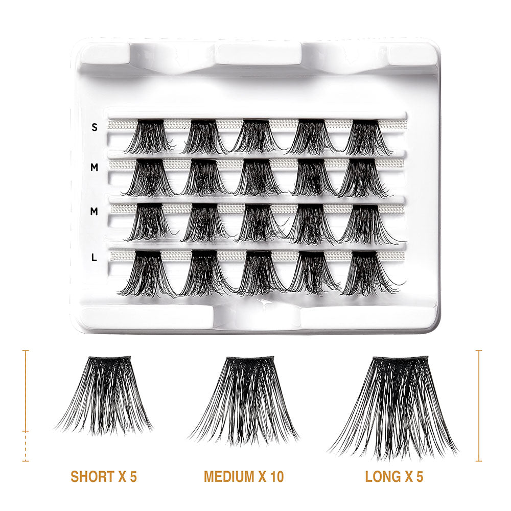 KISS V Luxe Extended Faux Mink Cluster Lashes #VE02