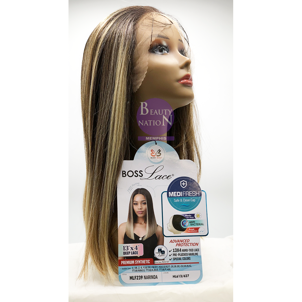  Bobbi Boss Premium Synthetic 13X4 Hd Deep Lace Front Wig Mlf239 - NARINDA