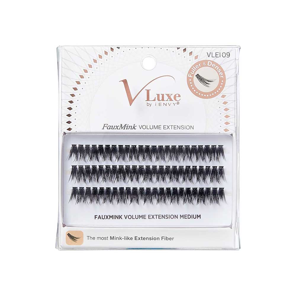 KISS V Luxe Faux Mink Volume Extension Cluster Lashes Medium #VLEI09