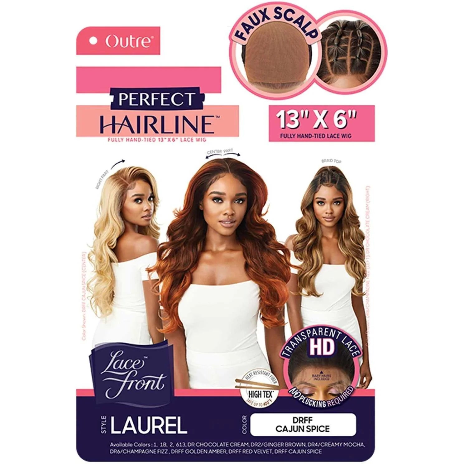  Outre Perfect Hairline Faux Scalp HD Transparent 13x6 Lace Front Wig - Laurel