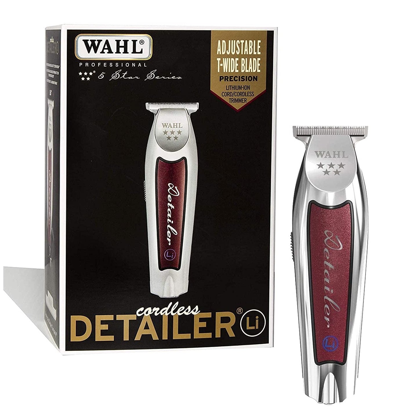  Wahl Professional 5 Star Cordless Detailer Li Trimmer With 100+ Minute Run Time For Professional Barbers And Stylists