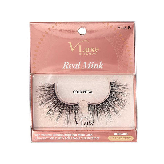 KISS V Luxe Real Mink Lashes "Gold Petal" #VLEC10