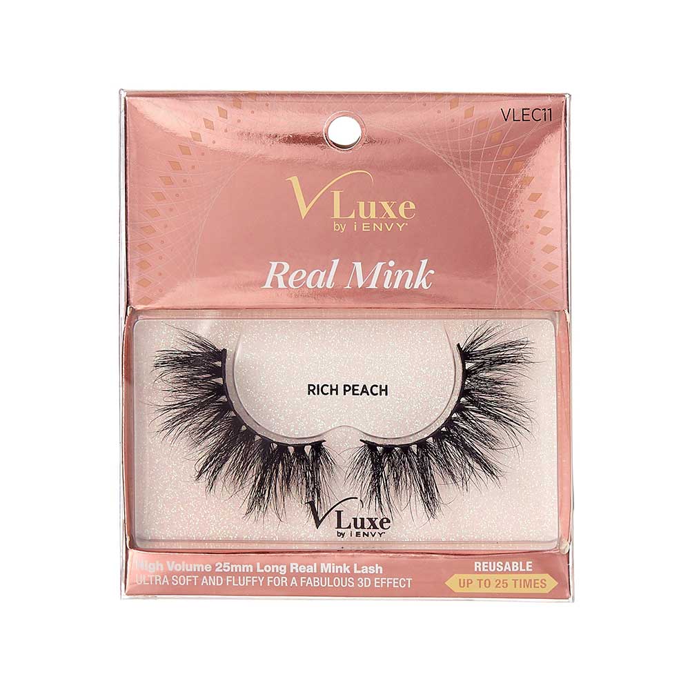 KISS V Luxe Real Mink Lashes "Rich Peach" #VLEC11